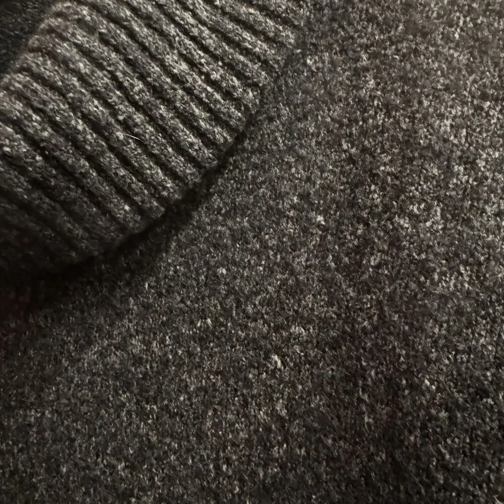Michael Kors Wool Blend Dark Gray Cowl Neck Sweater Elliptical Hem Medium